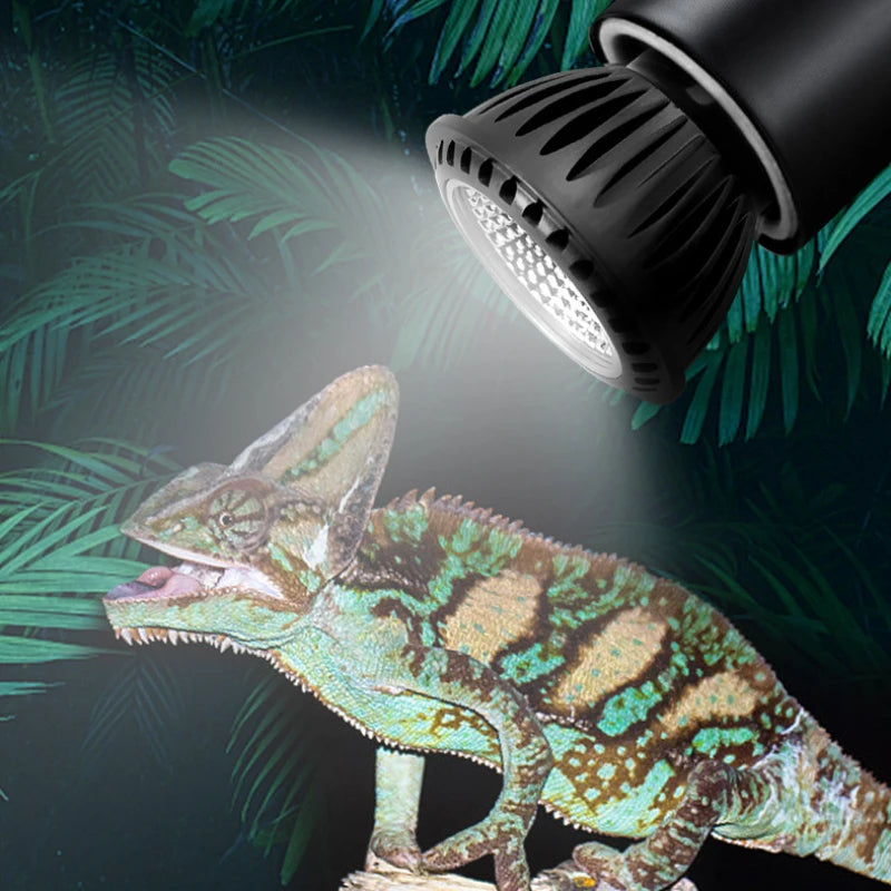 5.0/10.0 Full Spectrum UVA UVB LED Reptile Turtle Basking Light Sun Lamp Sunbathe Heat Lamp for Lizard Reptiles Amphibians