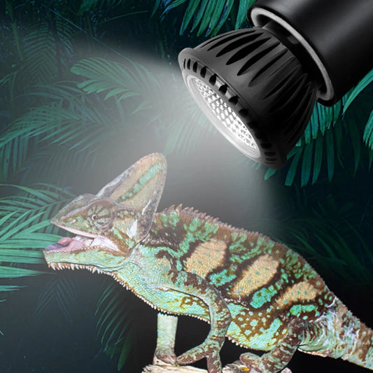 5.0/10.0 Full Spectrum UVA UVB LED Reptile Turtle Basking Light Sun Lamp Sunbathe Heat Lamp for Lizard Reptiles Amphibians