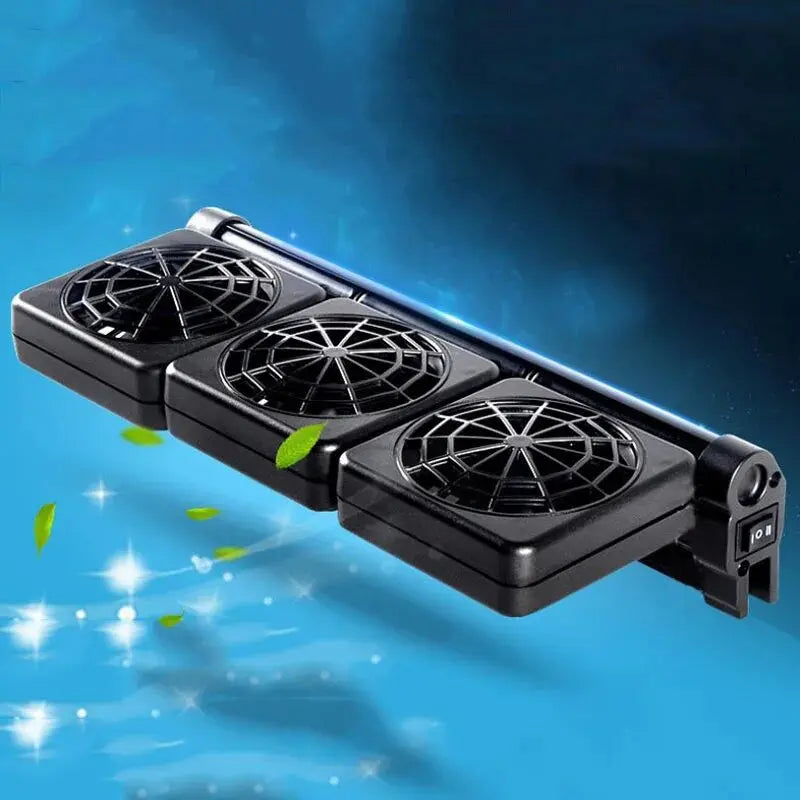 Aquarium Fish Tank Cooling Fan System Chiller Control Reduce Water Temperature 1/2/3/4 Fan Set Cooler Aquarium cooling fans