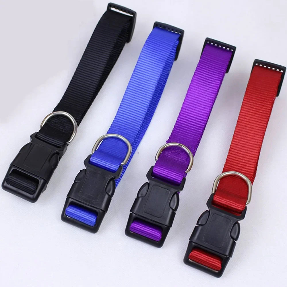 Soft Nylon Dog Collar Classic Adjustable Strong Pet Dog Collar with Quick Release Buckle for Small Medium Large Dogs Pet Product