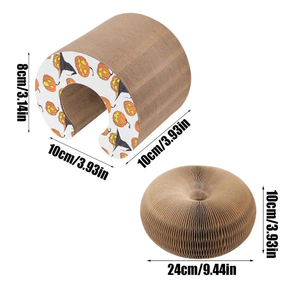 Cat Scratching Pad Organ Magnetic Foldable Scratchers Multipurpose Scratch Pad Kitten Scratching Board With Ball For Kitten Paly