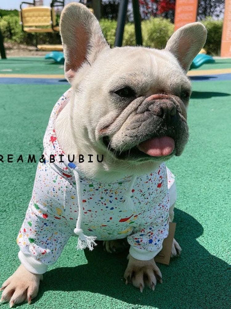 Dog Hoodie Dog Costume Pet Clothes Dog Clothes for Small Dogs Spring and Autumn Parent-child Wear Keep Warm Embroidery