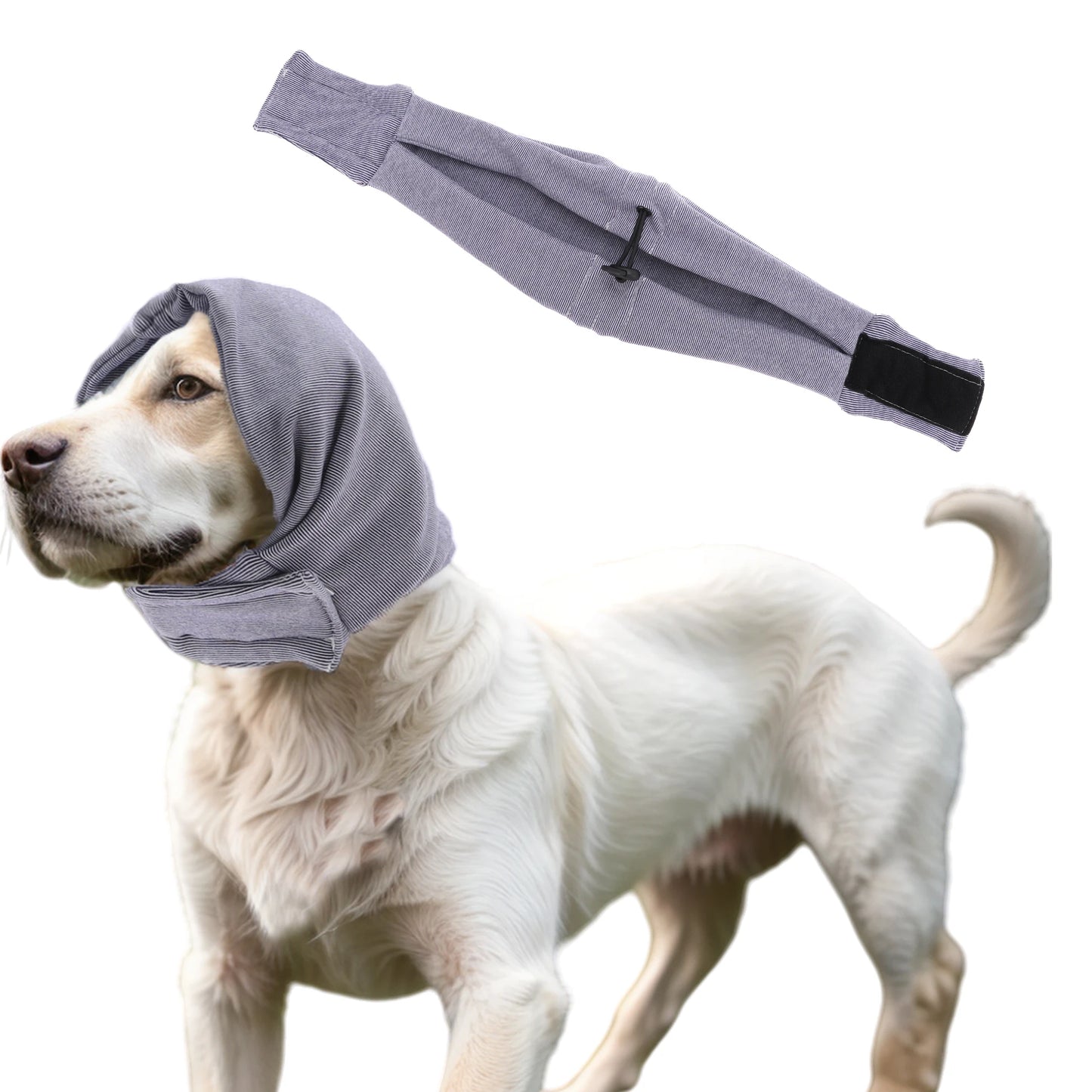 UXCELL Dogs Calming Band Dog Ear Cover Muffs Noise Protection for Grooming Supplies Casual Solid Elastic Cotton Fabric S M L