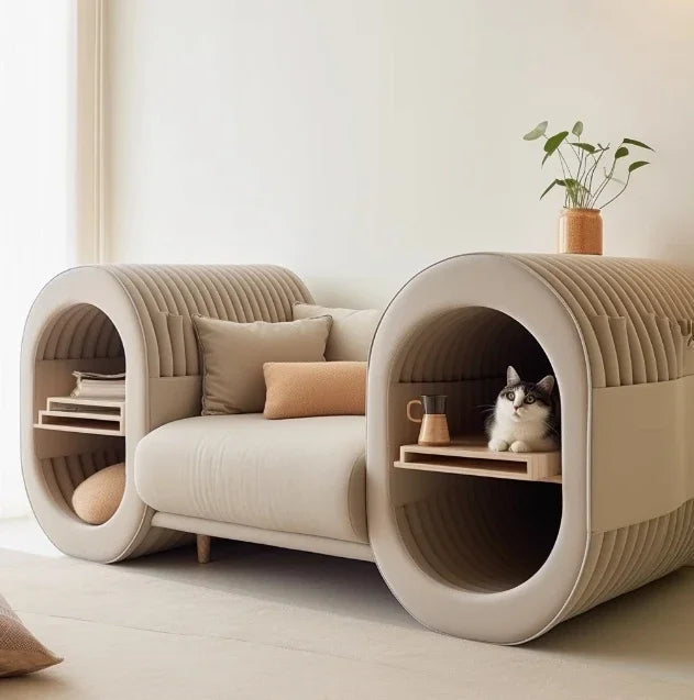 3D Print Cat Bed Kennel Pet Sofa Scratch-Resistant Easy to Clean Pets and Humans Sharing Furniture Customized