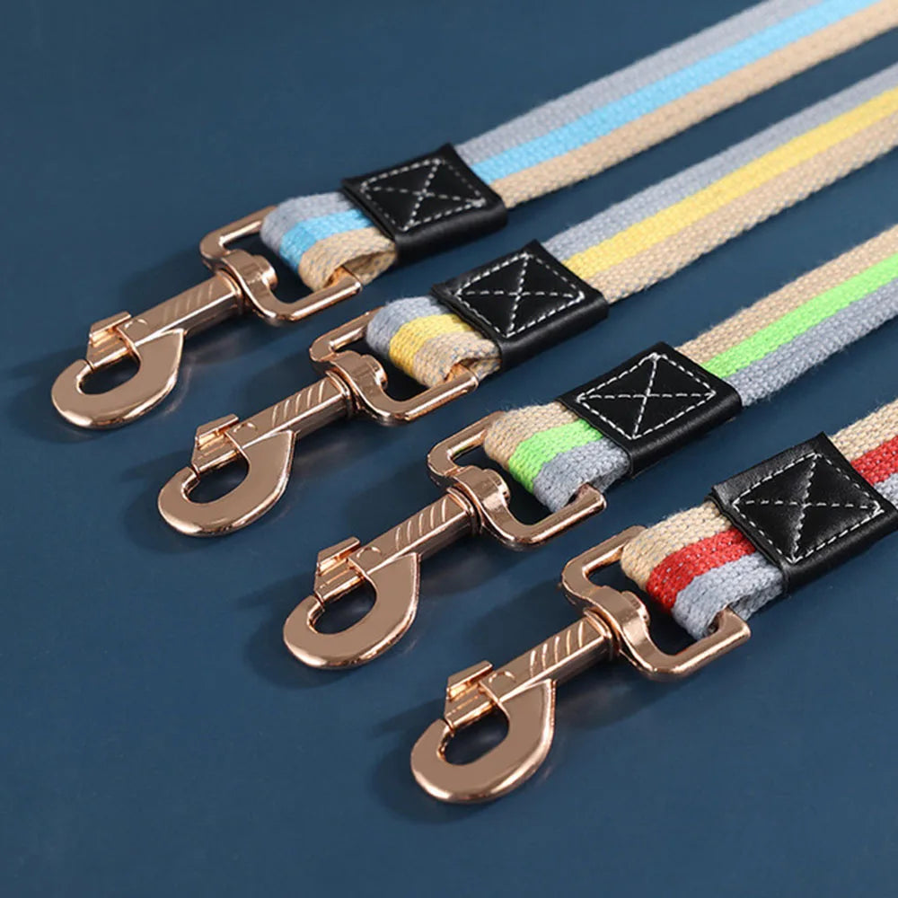 Thick Canvas Dog Leash Comfortable Cotton Non-slip Dog Training Walking Leash Resistant for Small Medium Large Dogs Pet Products