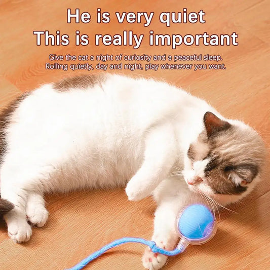 Smart Rolling Cat Toy Ball Relieve Kitten Boredom Automatic Shutoff Rechargeable Creative New Kitten Chasing Toy Electric Ball