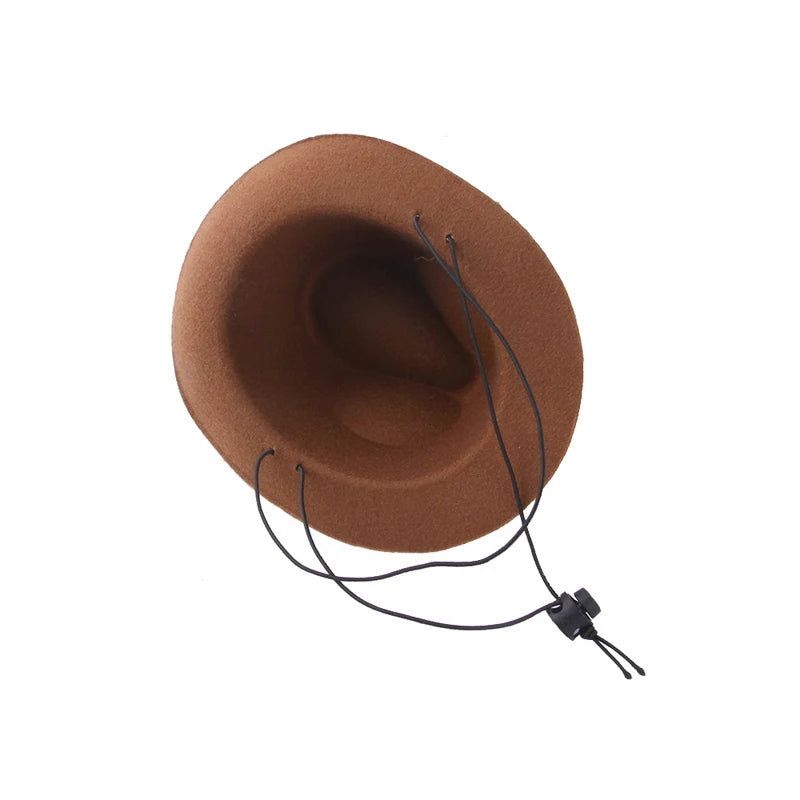 Pet Hat Dog Cat Western Cowboy Hat Halloween Pet Outdoor Caps Funny Retro Photo Prop Dog Accessories Doll Decor Pet Products