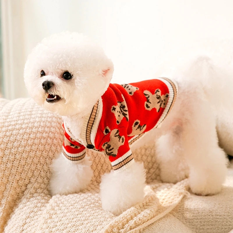 Luxury Dog Sweater Winter Pet Dog Coat Warm Clothes Chihuahua Bichon French Bulldog Clothing Kitten Puppy Christmas Dog Costume