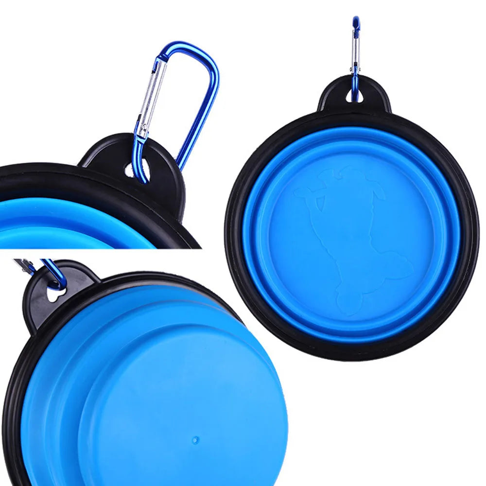 Collapsible Dog Bowls Portable Travel Dog Bowls Expandable for Cat Dog Water Bowl Food Feeding Dish Silicone Pet Bowl 350/1000ml