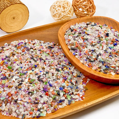 50g/100g Natural Mixed Crystal Chips & Pebbles – Aquarium & Terrarium Decor