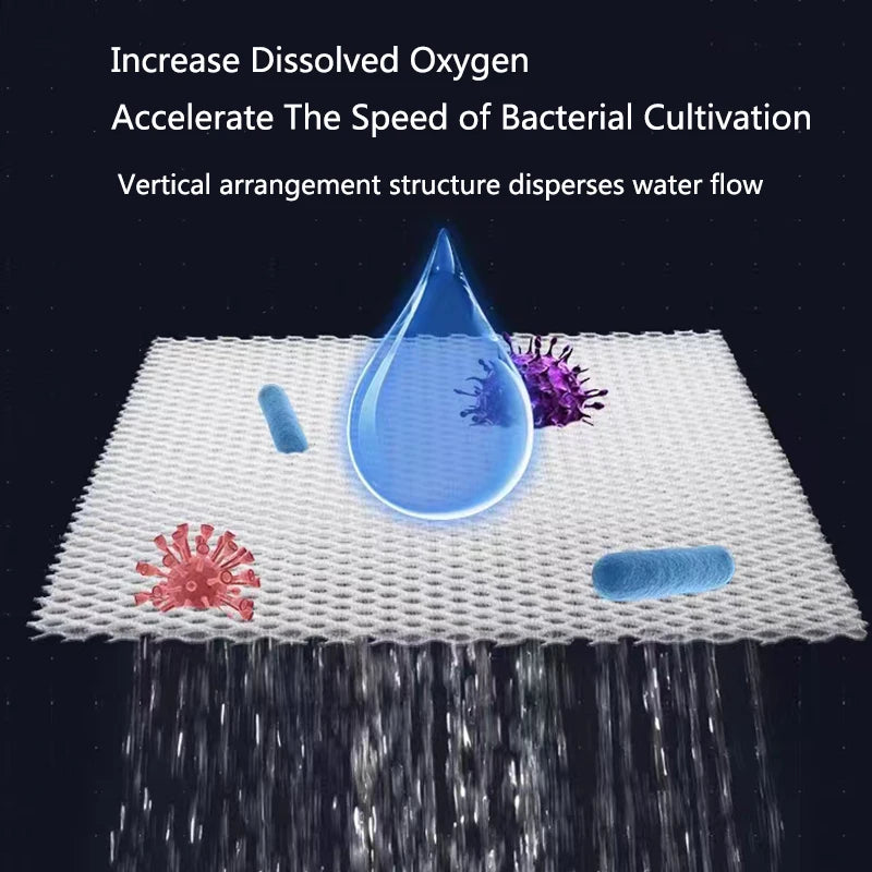 3D Aquarium Filtration Fiber Prevent Water Blockage Fish Tank Biochemical Filter Practical Bio.Sponge Pad Skimmer Supplies New