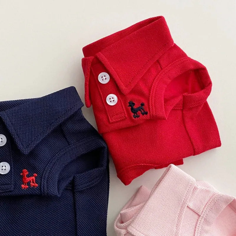 Summer Puppy Clothes Solid Dog Polo Shirt Teddy Bichon Frise Chihuahua Dog Pullover Cat Dog Sweatshirt Pet Cooling Vest Clothing