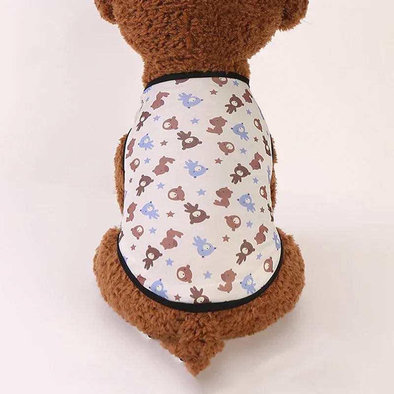 Summer Sphynx Cat Clothes Cute Print Pet Vest Shirt for Cats Gotas Kitten Kedi Shirts mascotas Dog Clothing ropa para gato