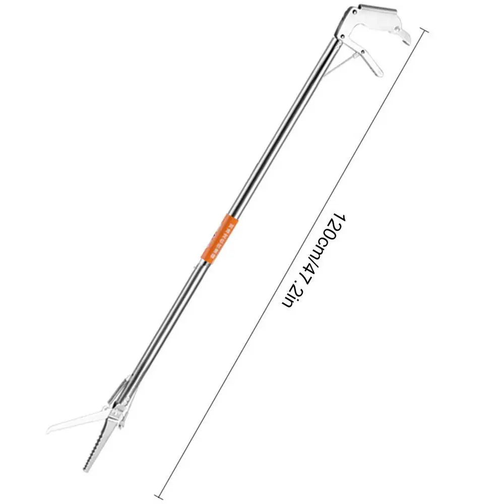 Multifunctional 1.2m Snake Catcher Tongs Foldable Handling Tool Snake Catcher Stainless Steel Snake Hook Catcher Grabber Tool