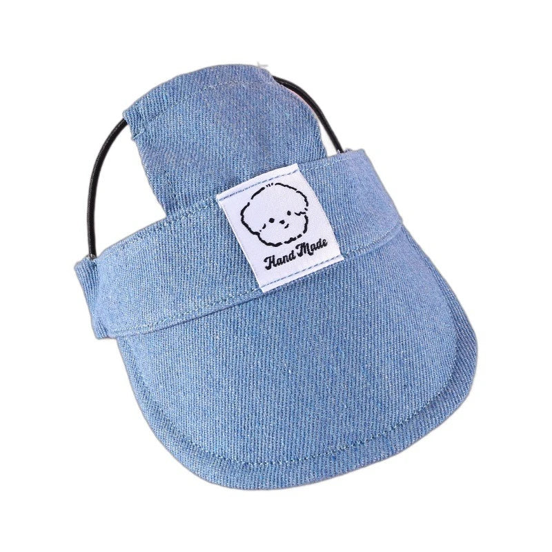 Outdoors Denim Pet Cat Hat Sunscreen UV Protection Summer Chihuahua Small York Dog Accessories Cute Animal Adjustable Head Wear