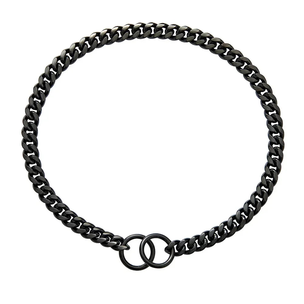 Gold Chain Dog Collar 10mm Fashion Dog Cuban Link Pet Gold Necklace Metal Puppy Jewelry Bulldog P Chain Pet Training Slip Collar