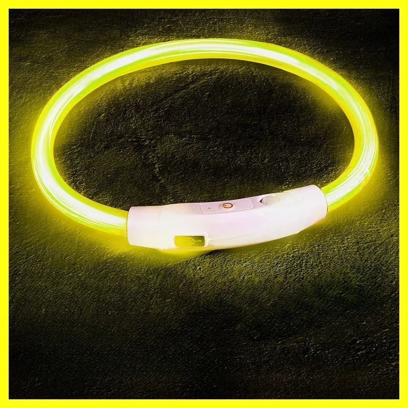 Pet Dog Led Light Collar Luminous Anti-Lost Dog Collar USB Rechargeable Dog Necklace Collar