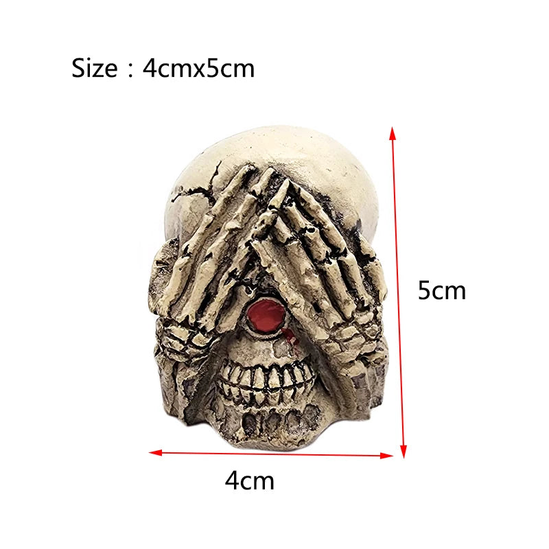 Resin Aquarium Ornaments Decoration Simulated Character Skull Decoration For Fish Tank Ornament Aquatic Pet Supplies Decorations