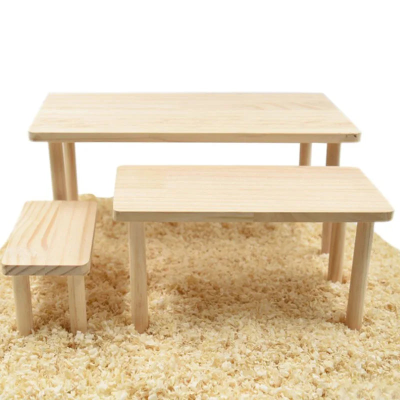 1pc Functional Wooden Hamster House Desk Platform Pet Stand Toy Station Board Pet Products Hamster Cage Golden Bear Toy Supplies