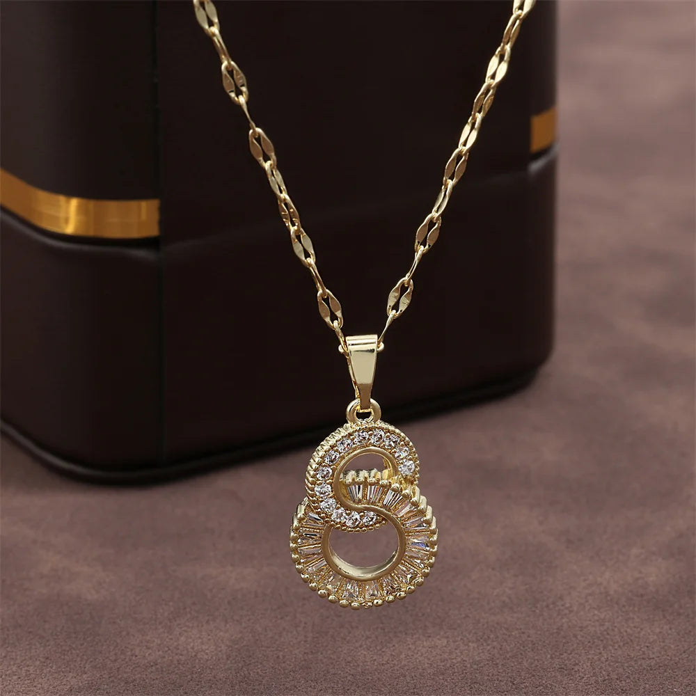 Stainless Steel Colorful Hummingbird Pendant Necklace For Women Girls Shiny Zircon Birds Clavicle Chain Choker Aesthetic Jewelry