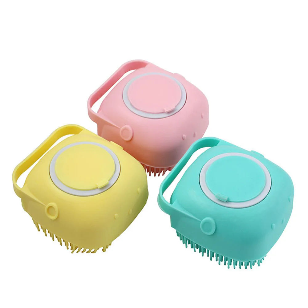 Pet Bath Brush Comfortable Super Soft Silicone Shampoo Massager Brush Comb for Dogs Cats Bathroom Dog Bath Brush Massage Gloves