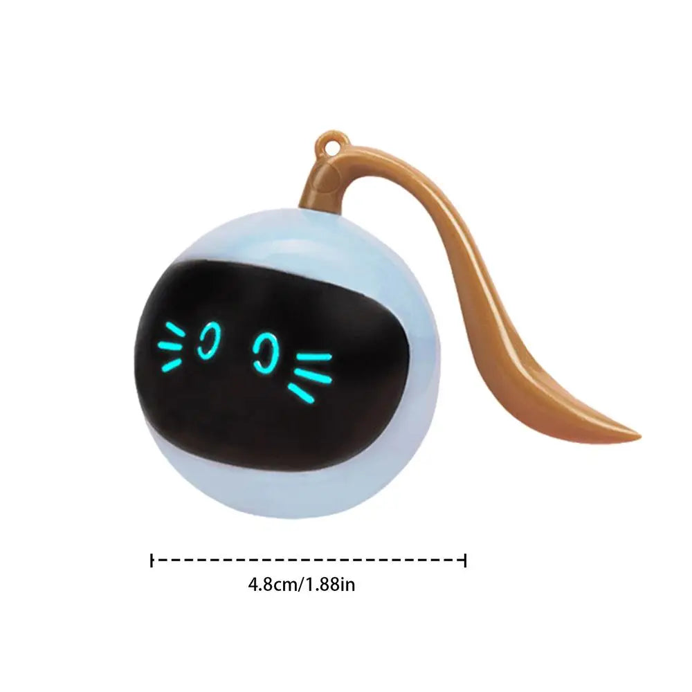 2 in 1 Self Rotating Ball Cat Toy Smart Interactive Cat Toy USB Rechargeable Wicked Ball 360 Degree Automatic Cat Moving Rolling