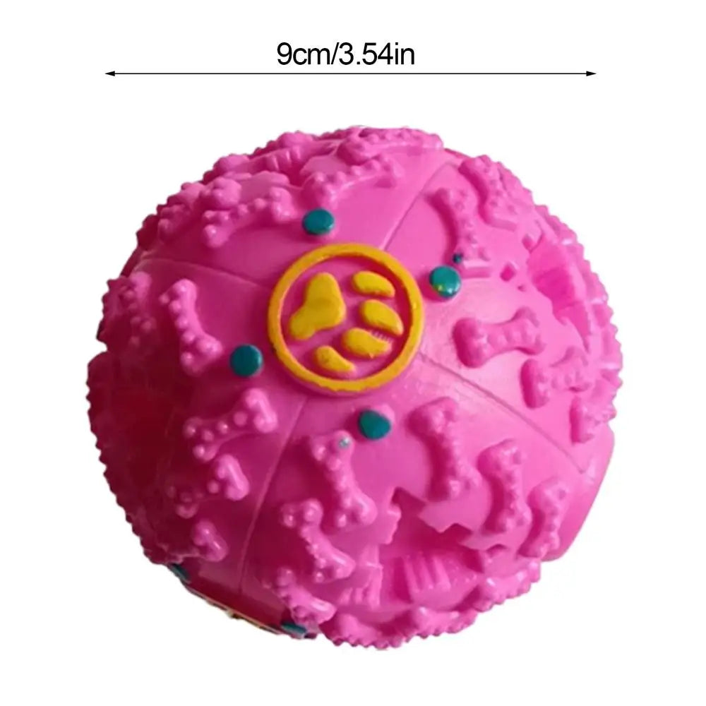 Dog Giggle Ball Teething Ball Toys Interactive Slow Feeder Balls Creative Dog Leaky Ball With Giggle Sound For Dogs Foraging
