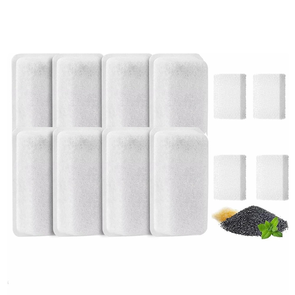 Stainless Steel Cat Water Fountain & 8+4 Replacement filters, 135oz/4L Automatic Pet Fountain Dog Water Dispenser for Cats Dogs