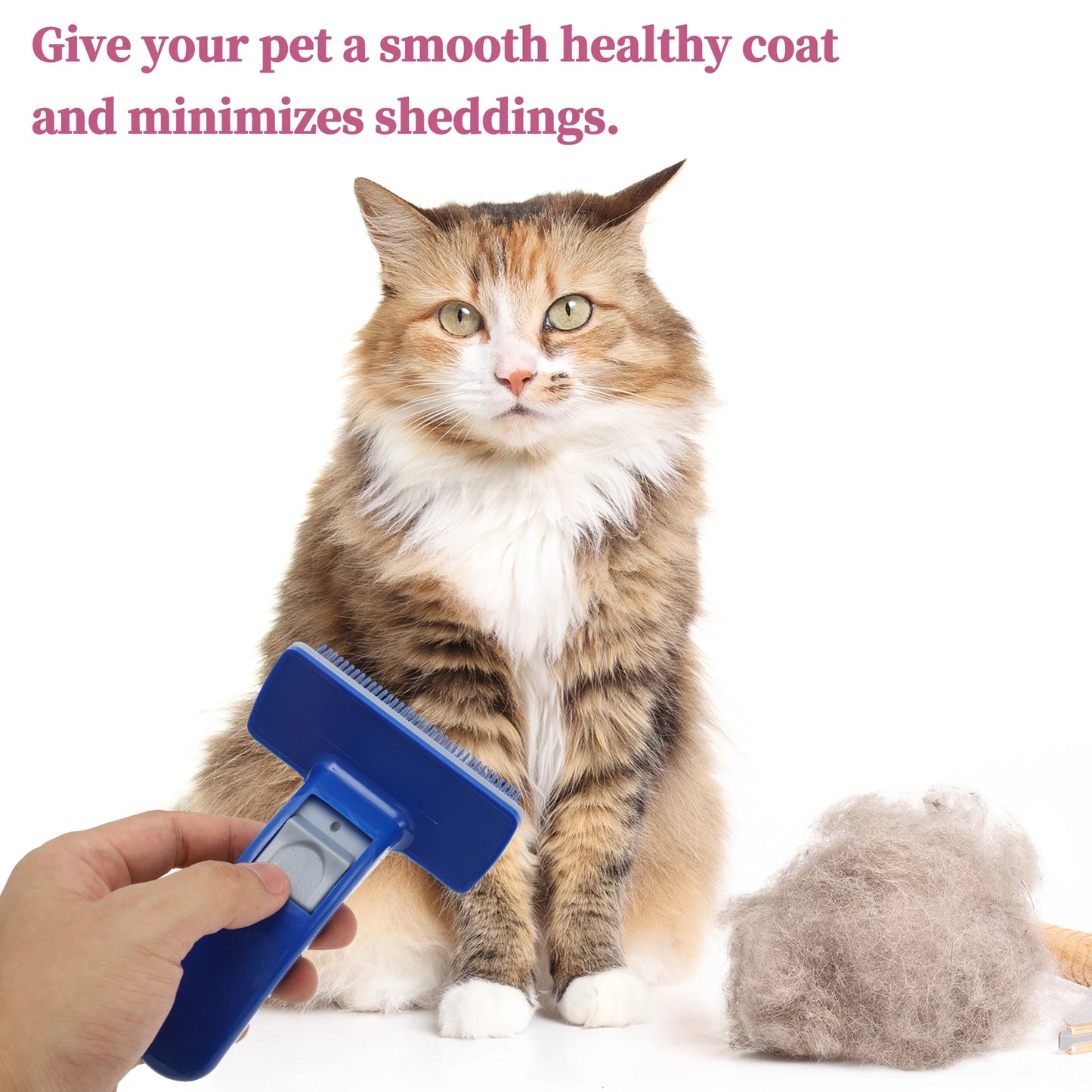 UXCELL Pets Grooming Supplies Dematting Brush Pet Dog Brush Cat Comb Self Cleaning Pet Hair Remover Brush for Dogs and Cats