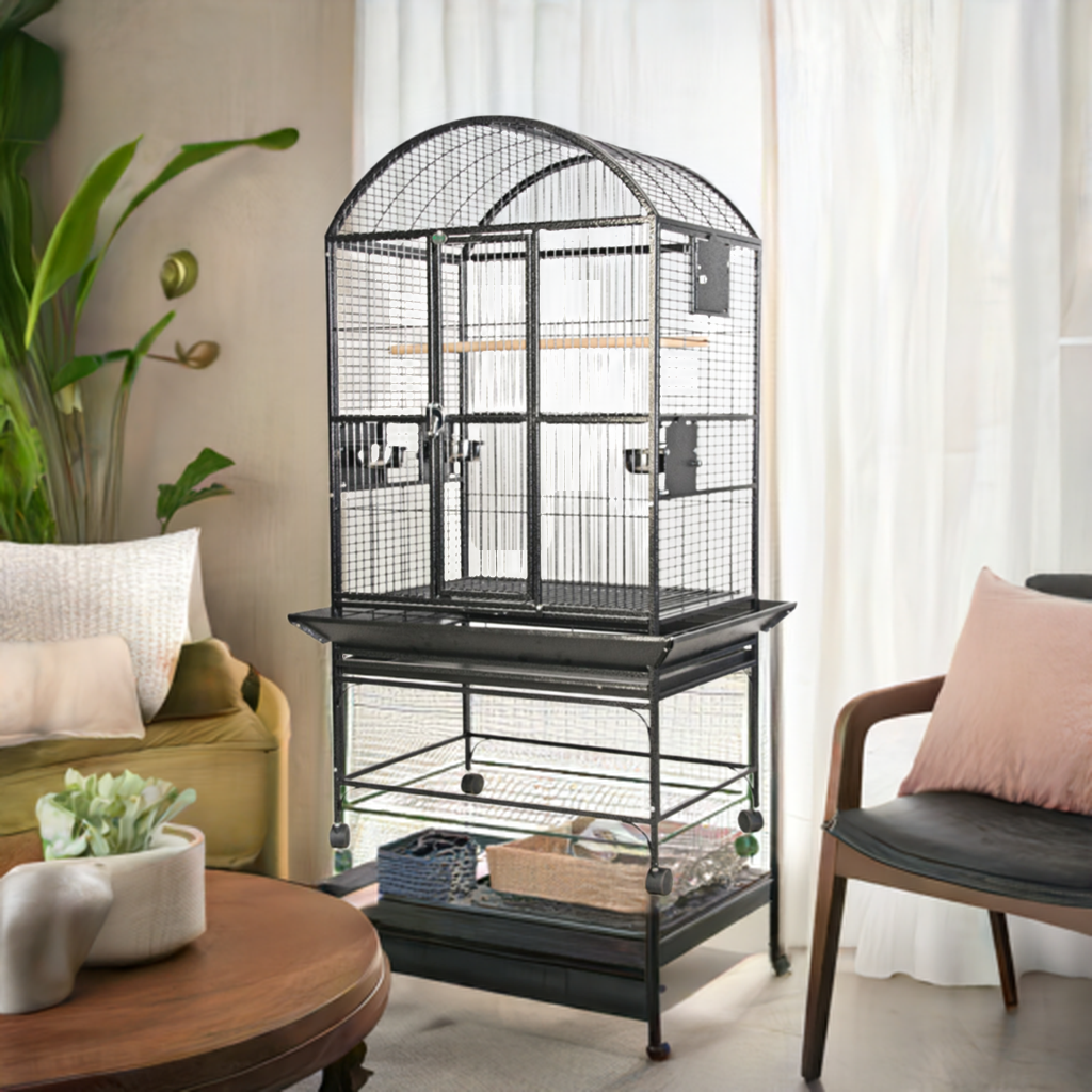 Dome Top Cage - Black 24"x22"x61"