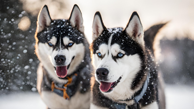 Whiskers Way | Huskies Playing in the Snow