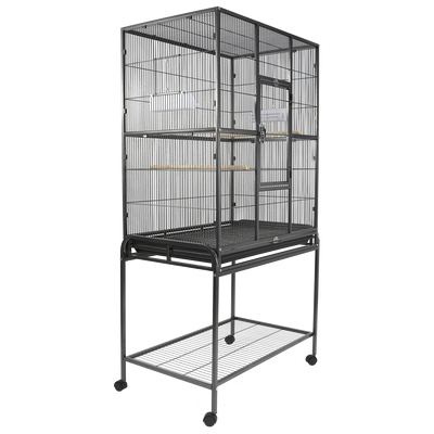 Flight Cage & Stand - Black 31"x20"x62"