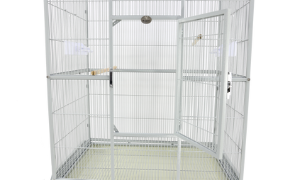 Flight Cage & Stand - Platinum 31"x20"x62"