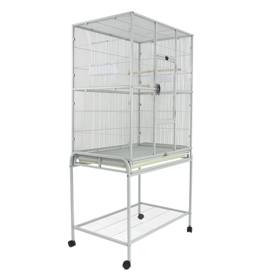 Flight Cage & Stand - Platinum 31"x20"x62"