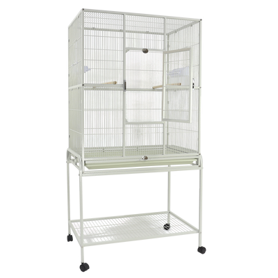 Flight Cage & Stand - White 31"x20"x62"