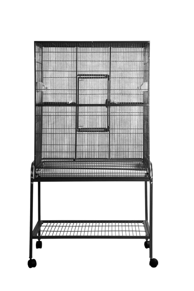 Flight Cage & Stand - Black 32"x21"x63"