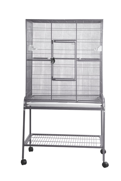 Flight Cage & Stand - Platinum 32"x21"x63"