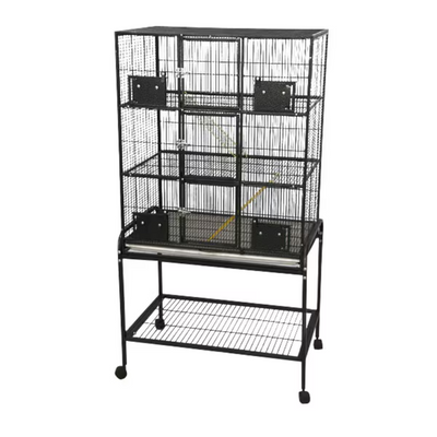 3 Level Animal Cage with Removable Base - Platinum 33"x22"x63"