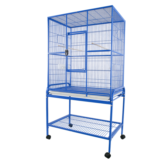 Flight Cage & Stand - Blue 32"x21"x63"