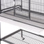Double Door Flight Cage & Stand - Black 32"x21"x63"