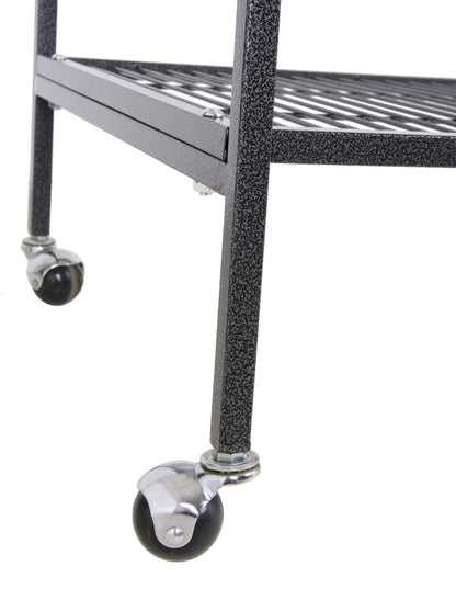 Double Door Flight Cage & Stand - Black 32"x21"x63"