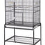 Double Door Flight Cage & Stand - Black 32"x21"x63"