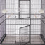 Double Door Flight Cage & Stand - Black 32"x21"x63"