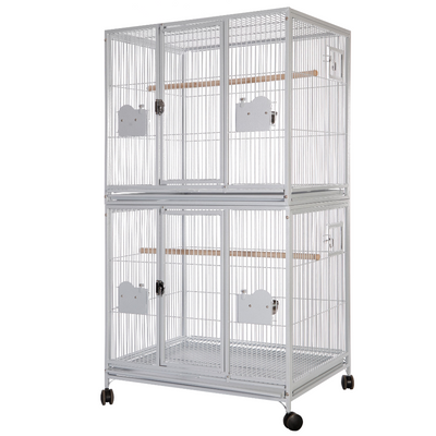 Double Stack Breeder Cage - Platinum 40"x30"x73"