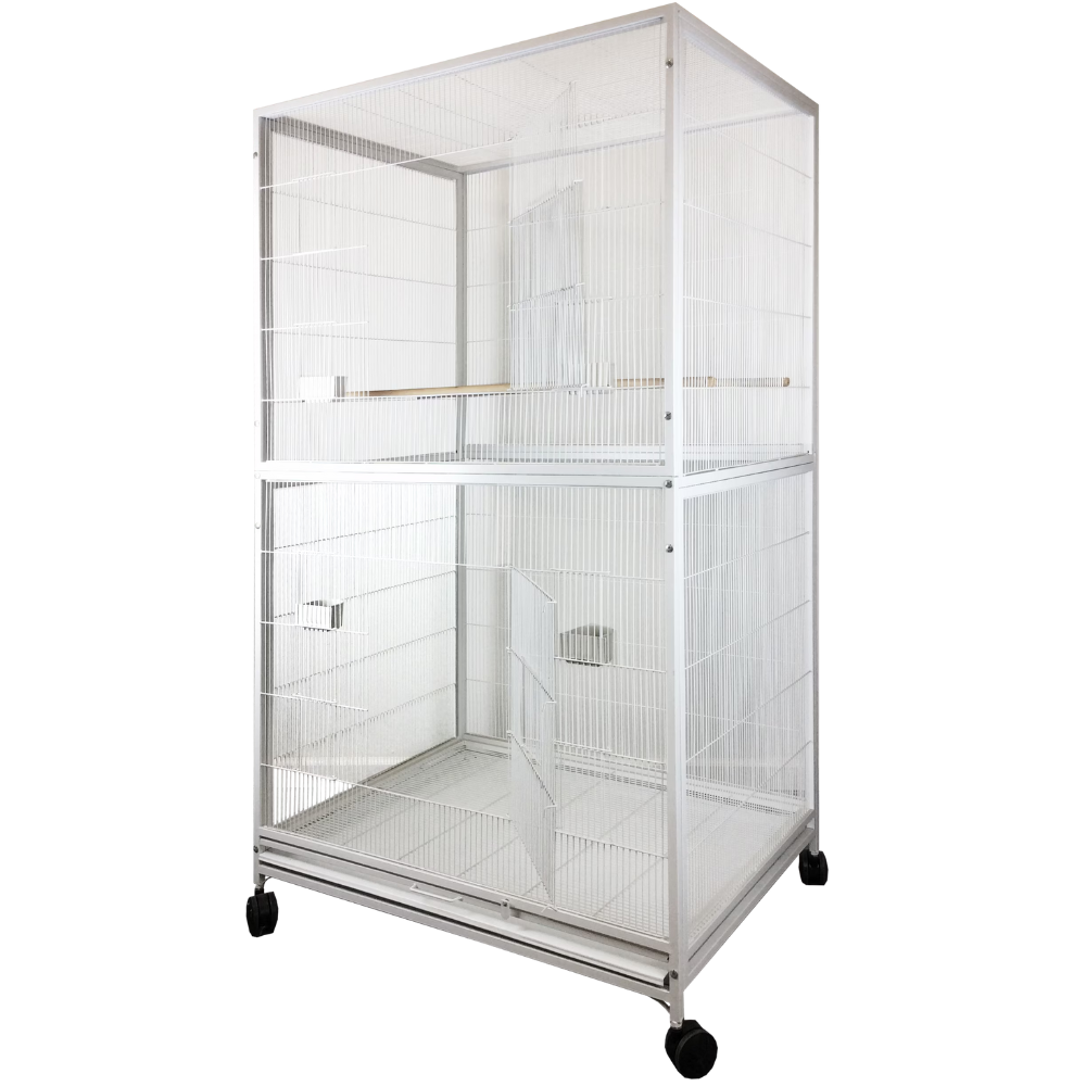 Extra Large Flight Cage - White 40"x30"x72"