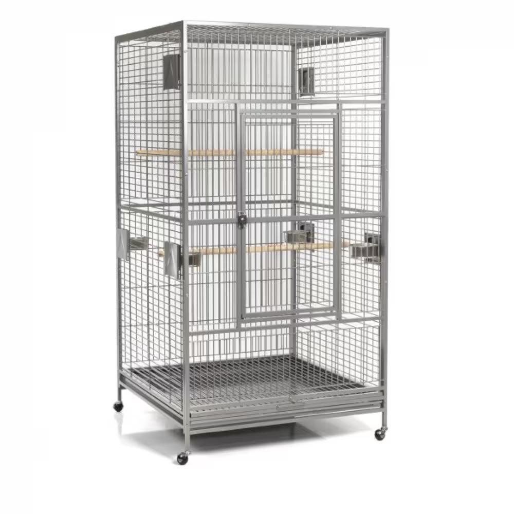 Macaw Flight Cage - Platinum 40"x40"x76"