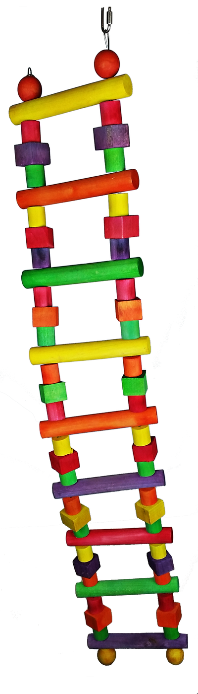 Large Multicolored Wooden Ladder