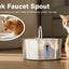 Stainless Steel Cat Water Fountain & 8+4 Replacement filters, 135oz/4L Automatic Pet Fountain Dog Water Dispenser for Cats Dogs