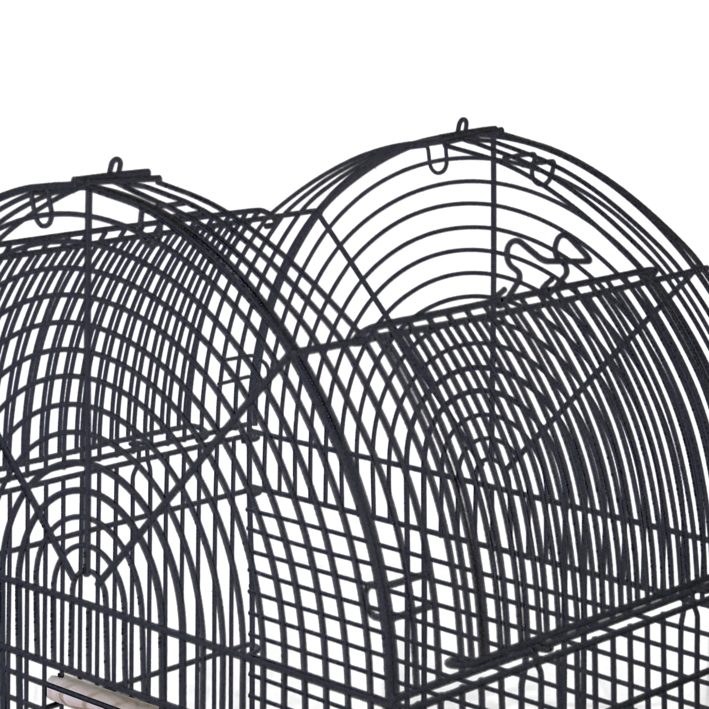 Opening Dome Top, Plastic Base, and Removable Metal Stand - Black 22"x17"x58"