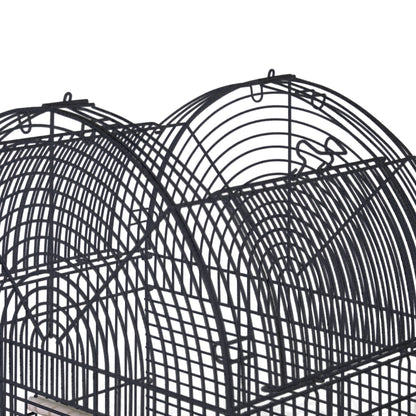 Opening Dome Top, Plastic Base, and Removable Metal Stand - Black 22"x17"x58"